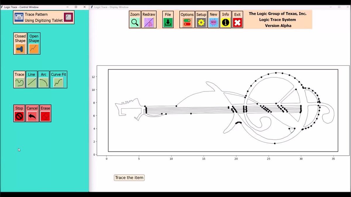 guitar profile traced