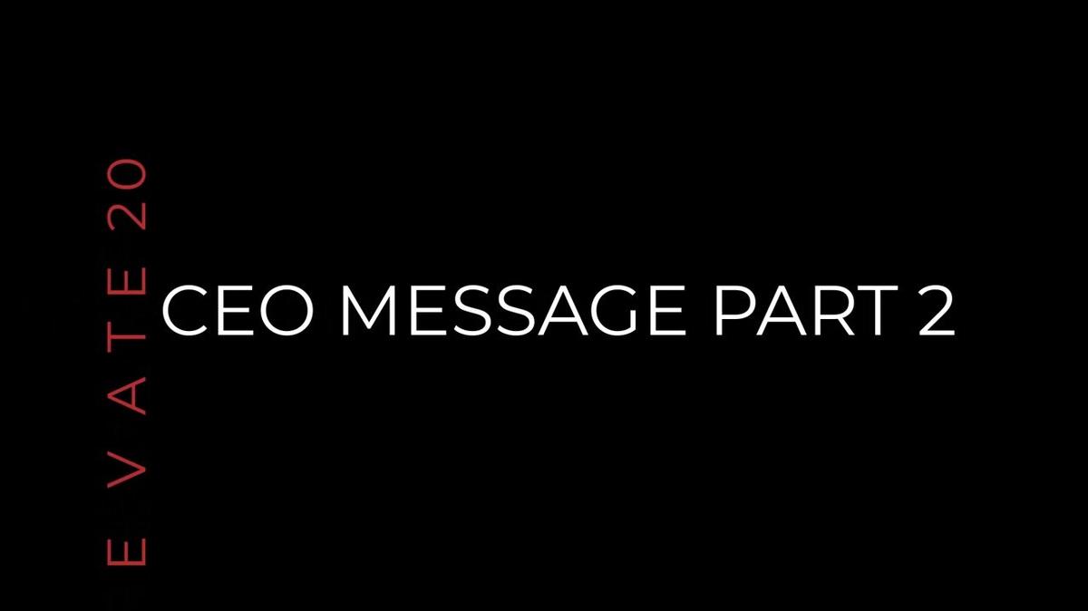 MAY CEO MESSAGE - PART 2
