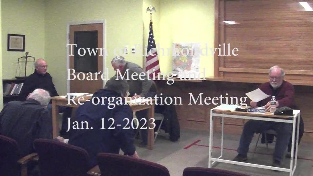 Twn Richmondville Brd Meeting-Reorg1-12-2023 