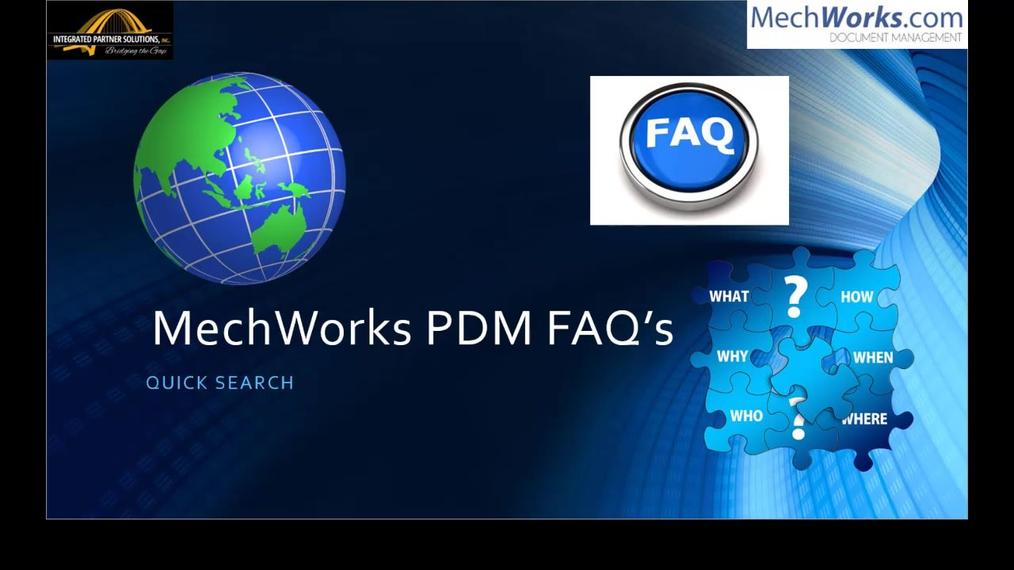 Access the previous Search History within MechWorks PDM.