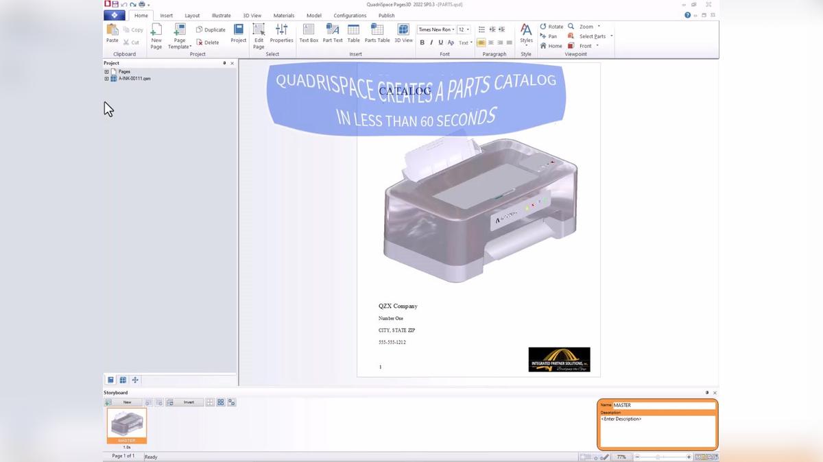 Pages3D - Creating a Parts Catalog in Less than 60 Seconds