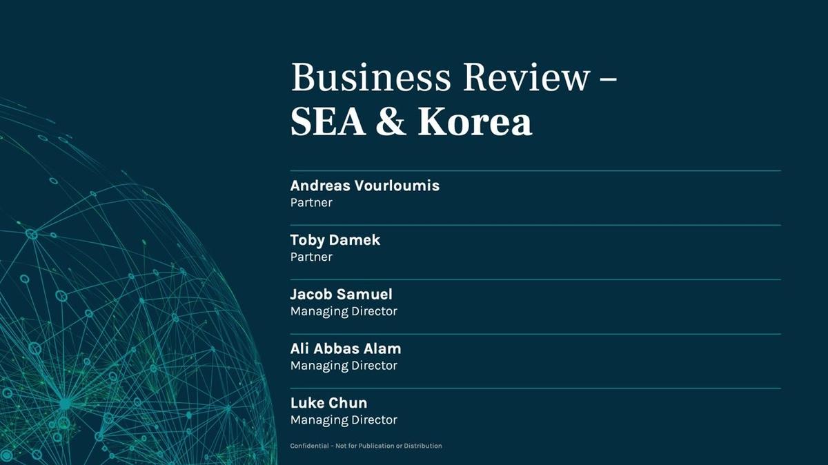 Ares SSG | Business Review - SE Asia and Korea