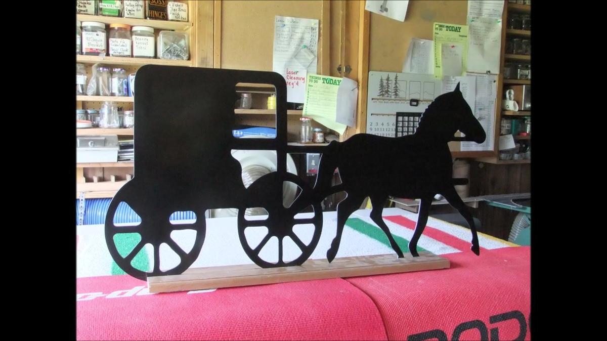 tracing out a Omish  buggy for a plasma cut