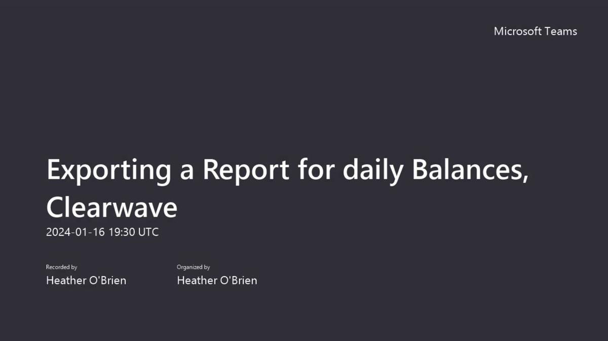Exporting Clearwave Report- Front Desk Collections20240116_142938-Meeting Recording