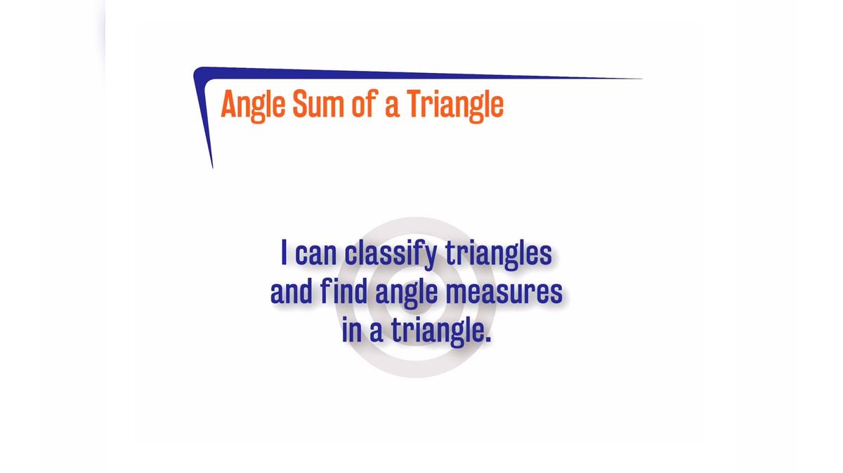 CoreSP 3.6.3 Angle Sum of a Triangle