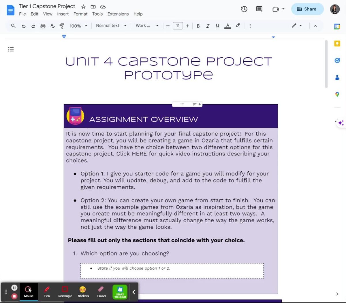 Tier 1 Capstone Project Description