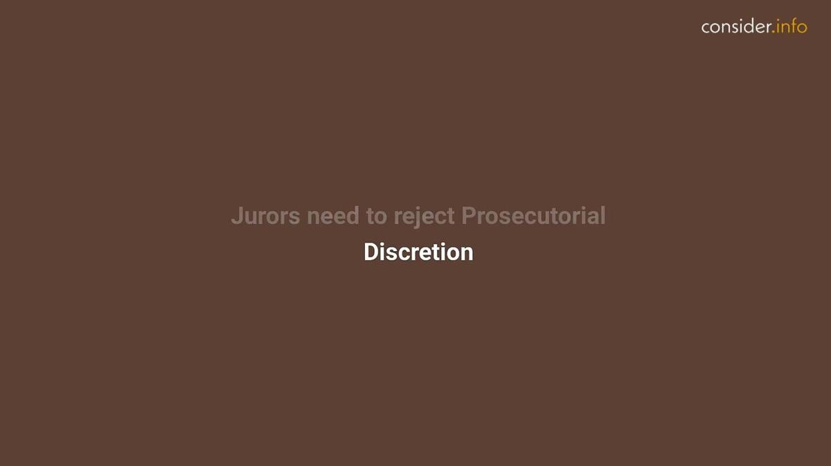 Reject Prosecutorial Discretion