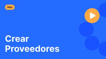 Crear Proveedores