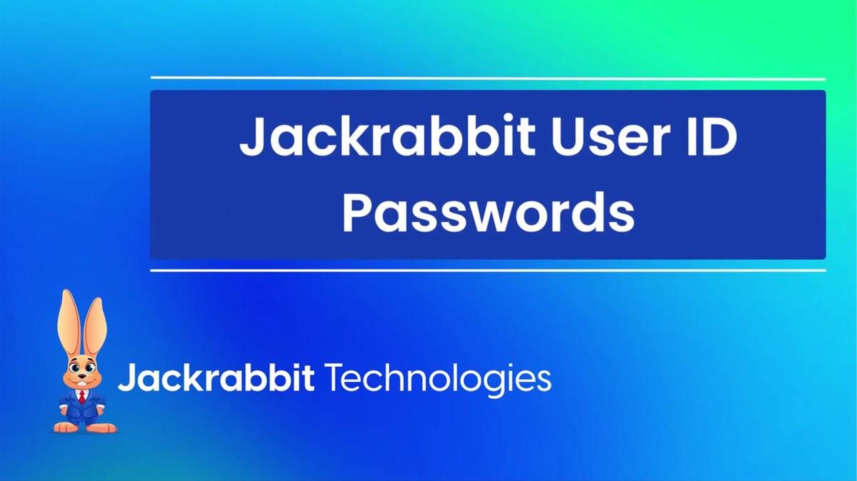 Jackrabbit User ID Passwords