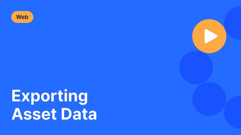 Exporting Asset Data