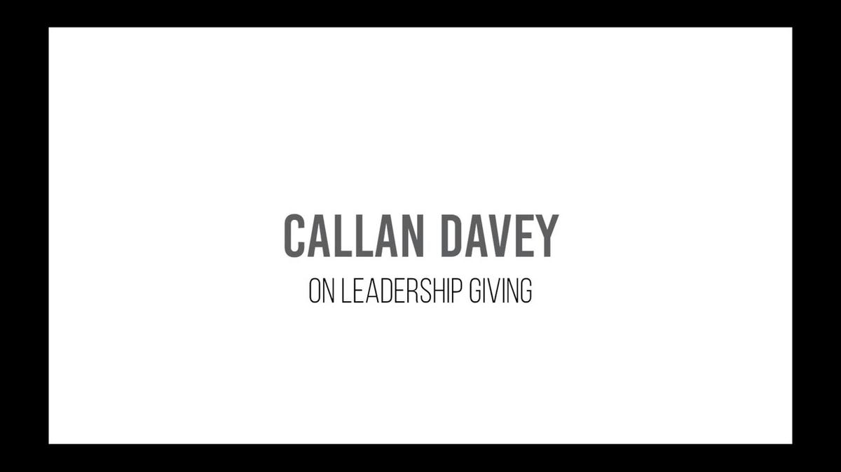 Callan Davey - Leadership