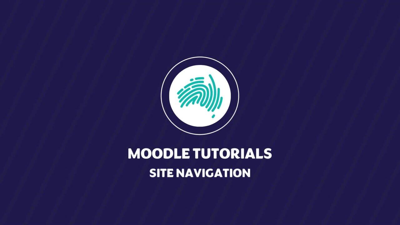 Moodle Site Navigation