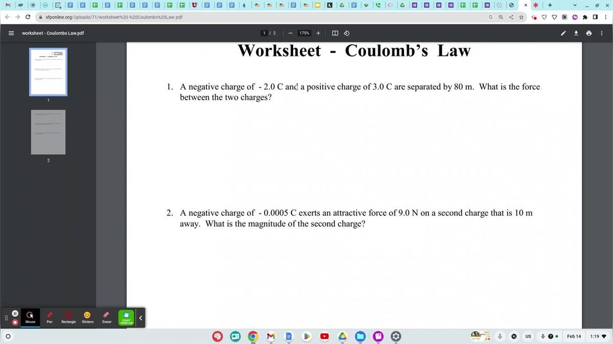 Physics Q3_ Coulomb&#39;s Law Calculations
