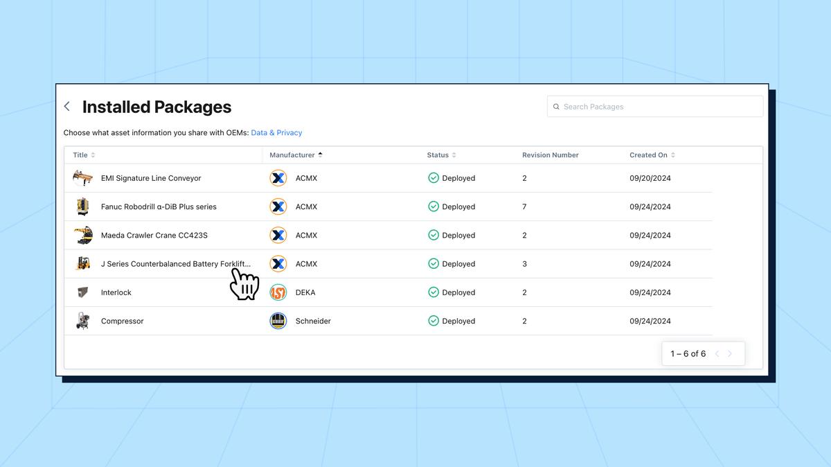 Managing Installed Asset Packages