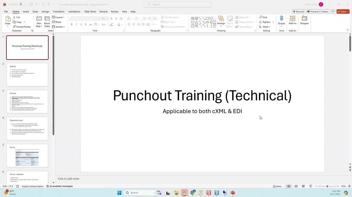 Punchout Training (Technical)