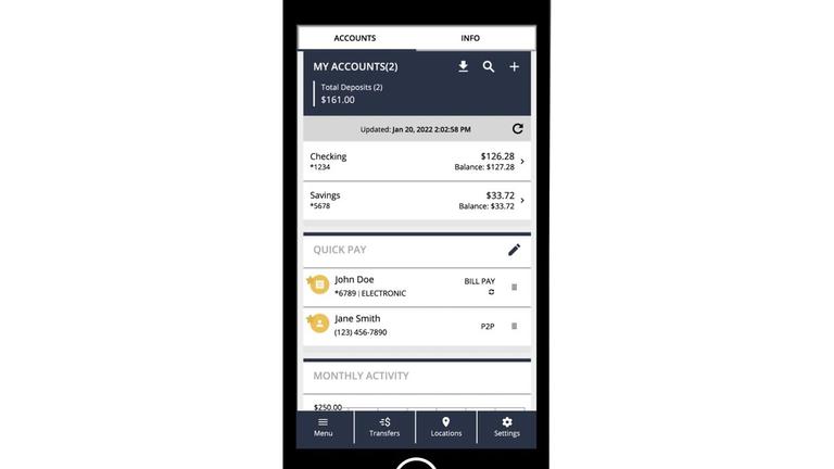 Mobile Banking Interface