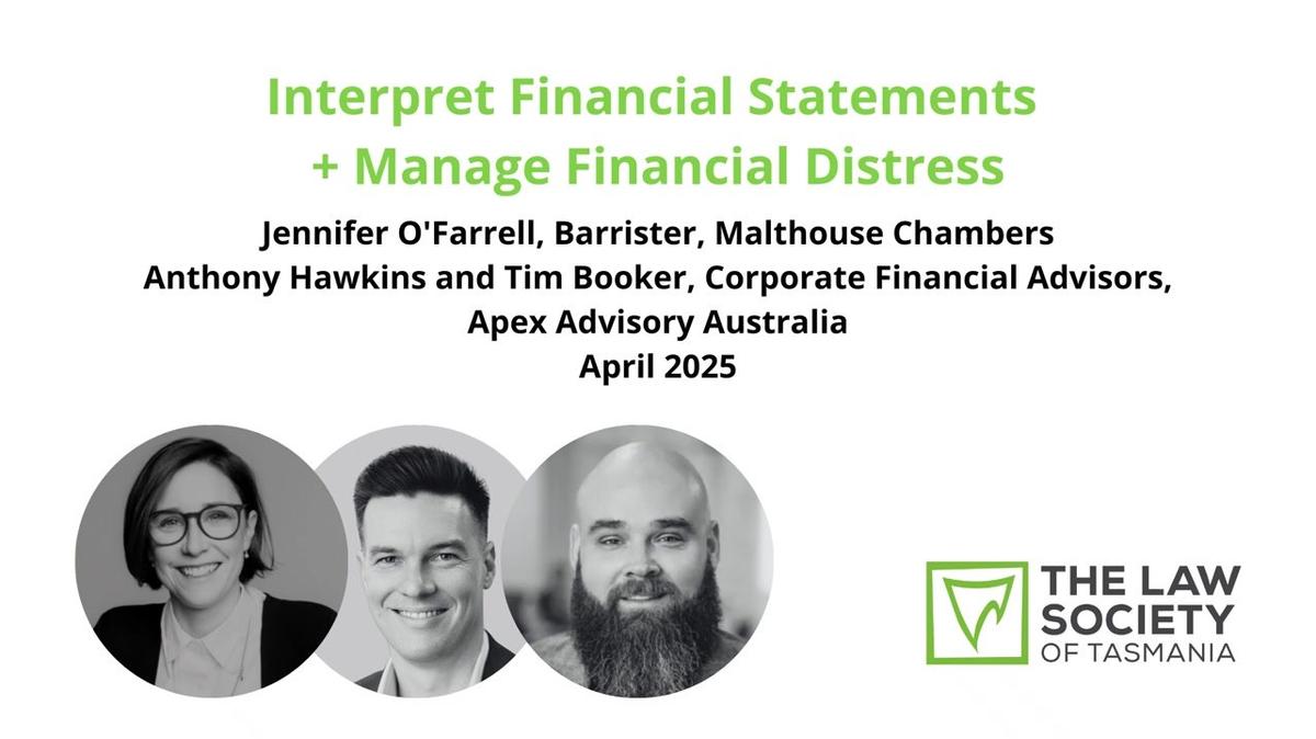 Interpret Financial Statements + Manage Financial Distress
