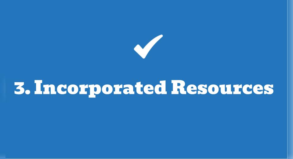 UDL Principle #4 - Incorporate Resources