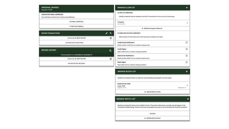 Filters - Watch List