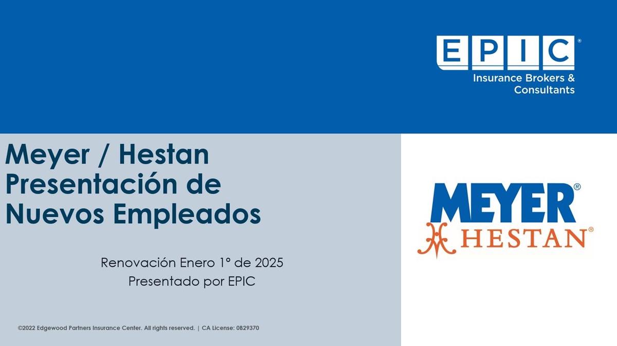 2025 Meyer New Hire PPT - Spanish
