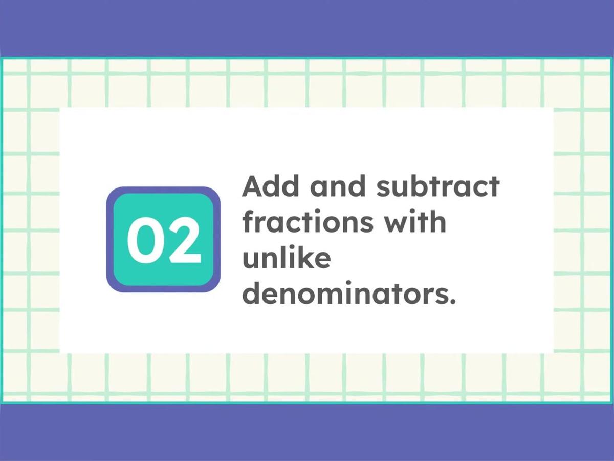 Secondary Math Readiness - 1.12 Adding and Subtracting Fractions 2