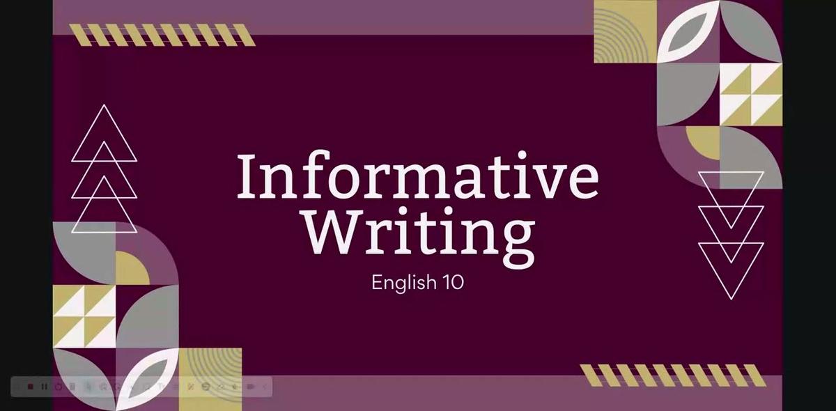 Intro to Informative Writing