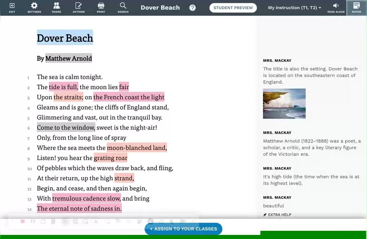 Dover Beach Read Aloud