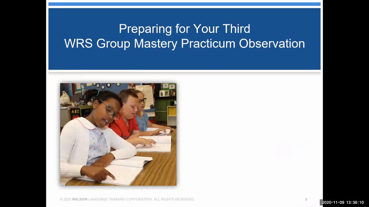 WRS Group Mastery Practicum Observation 3