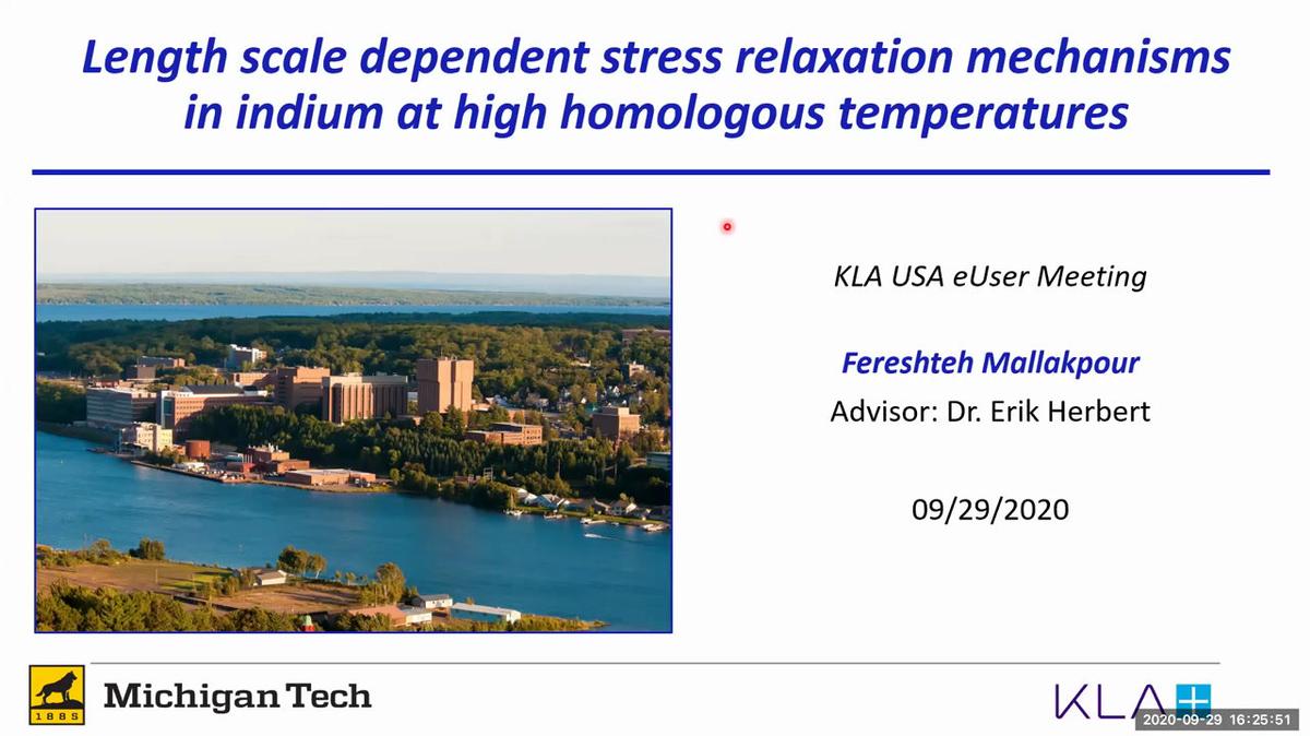 Length scale dependent stress relaxation mechanisms in indium at high homologous temperatures