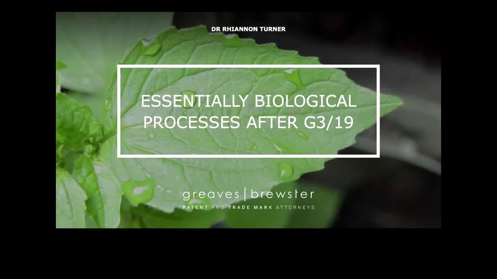 Essentially Biological Processes After G3/19