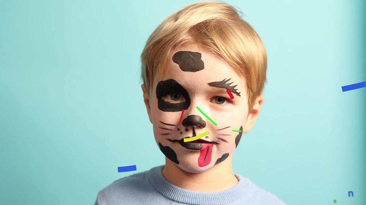 Kinderschminken - Fleckiger Hund