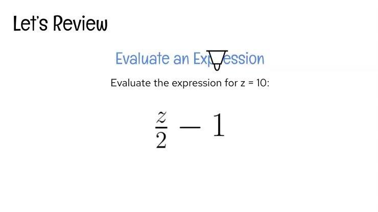Evaluate an Expression Review.mp4