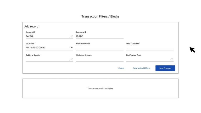 Transaction Filters/Blocks