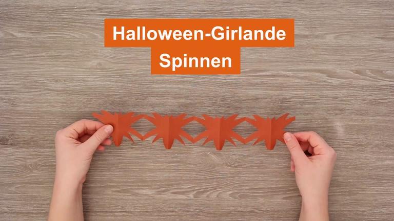 Halloweengirlanden basteln - Spinnen