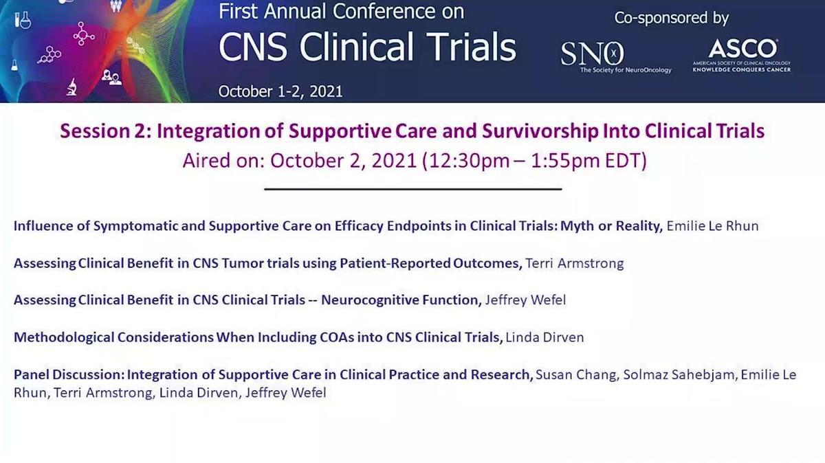 F_Sat, Oct 2 - Session 2 - First Annual Conference on CNS Clinical Trials
