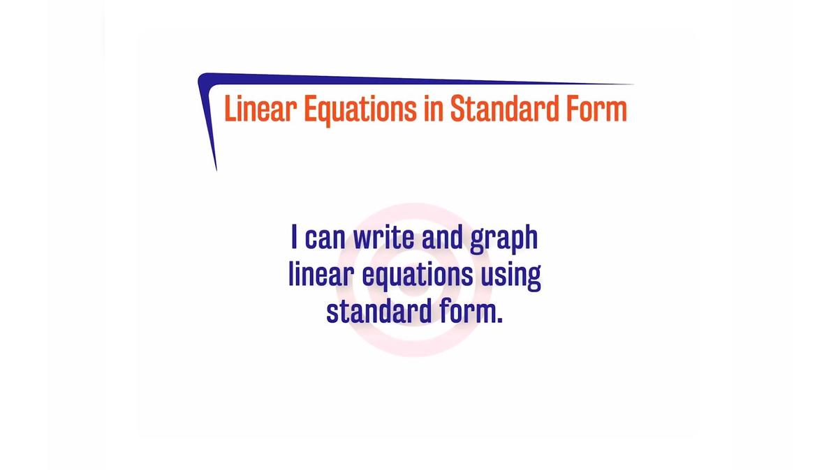 FL A.3.4 Linear Equations in Standard Form