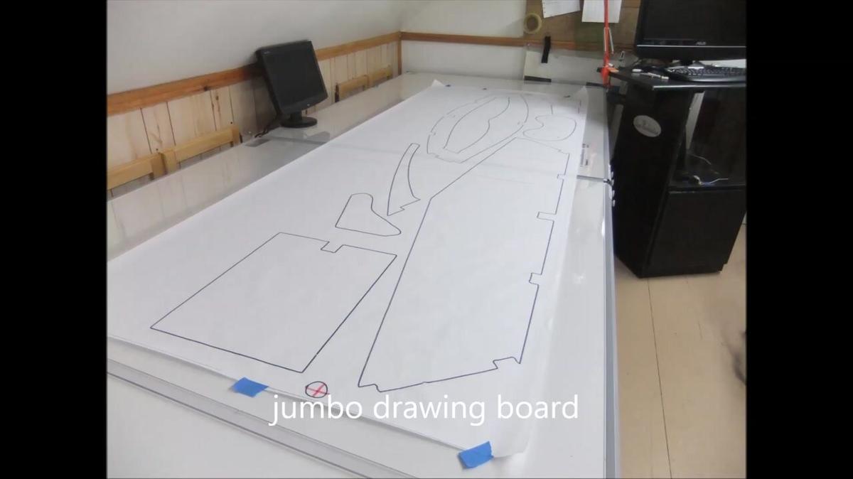 digitize a full sized plan of a small racing boat
