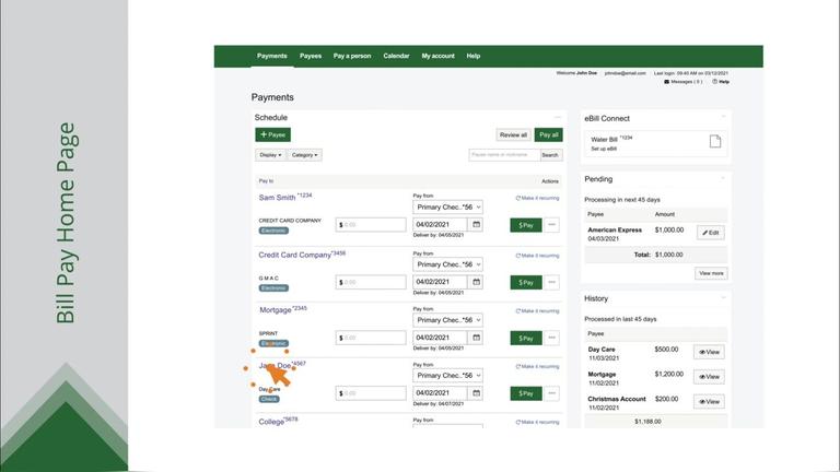 Editing or Deleting a Payee