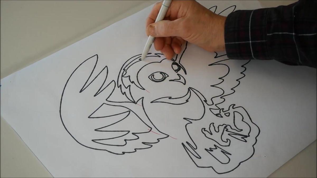 flying owl graphic for the vinyl cutter