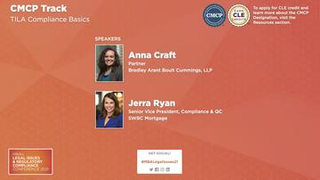 Tuesday Track 1: CMCP TILA Compliance