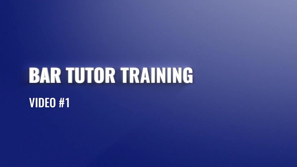 Bar Tutor Training Video #1 .mp4