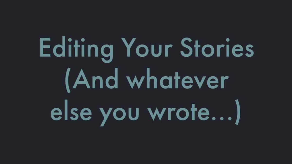 Editing Stories (Honors 7)