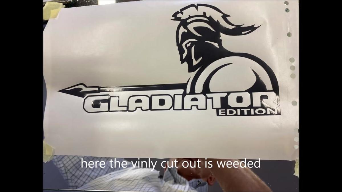 tracing a paper copy and digitizing it and showing the vinyl cut for vehicle graphics