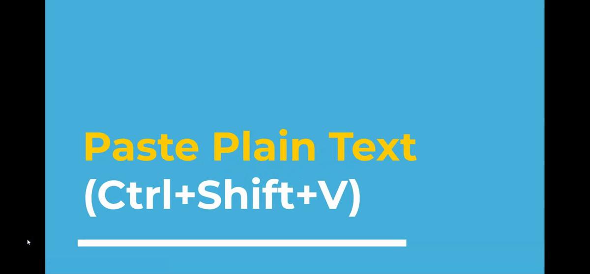 2. Paste Plain Text