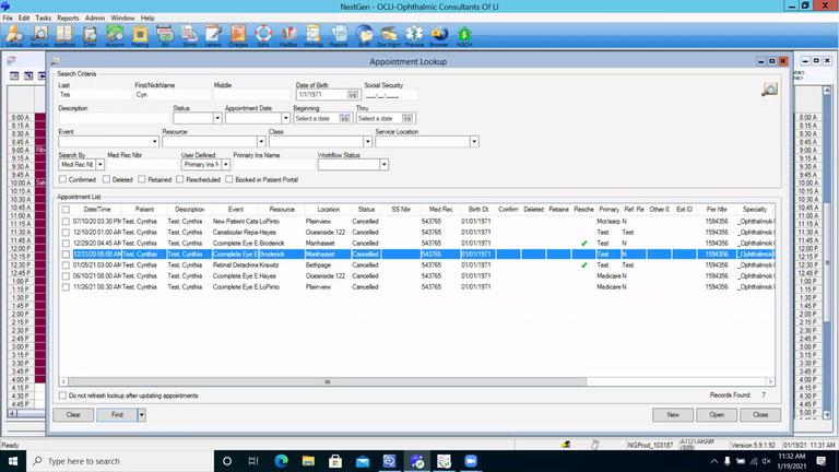 Entering and stopping recalls - Nextgen, Practice Management