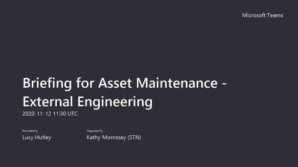 Briefing for Asset Maintenance - External Engineering.mp4
