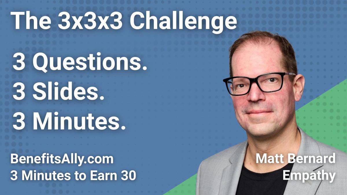 Empathy - 3x3x3 Challenge with Matt Bernard