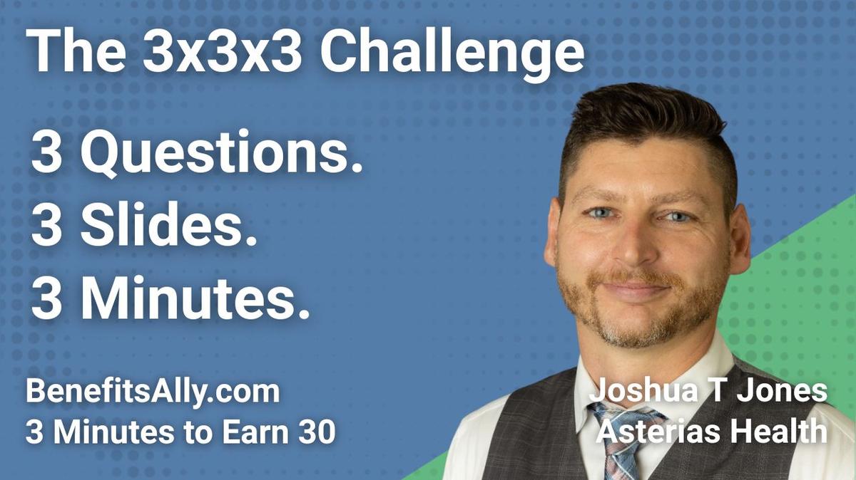 Asterias Health - 3x3x3 Challenge with Joshua T Jones