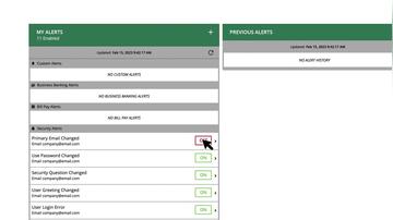 Managing Business Alerts
