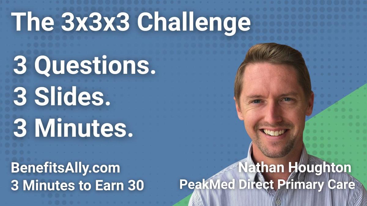 PeakMed Direct Primary Care - 3x3x3 Challenge with Nathan Houghton